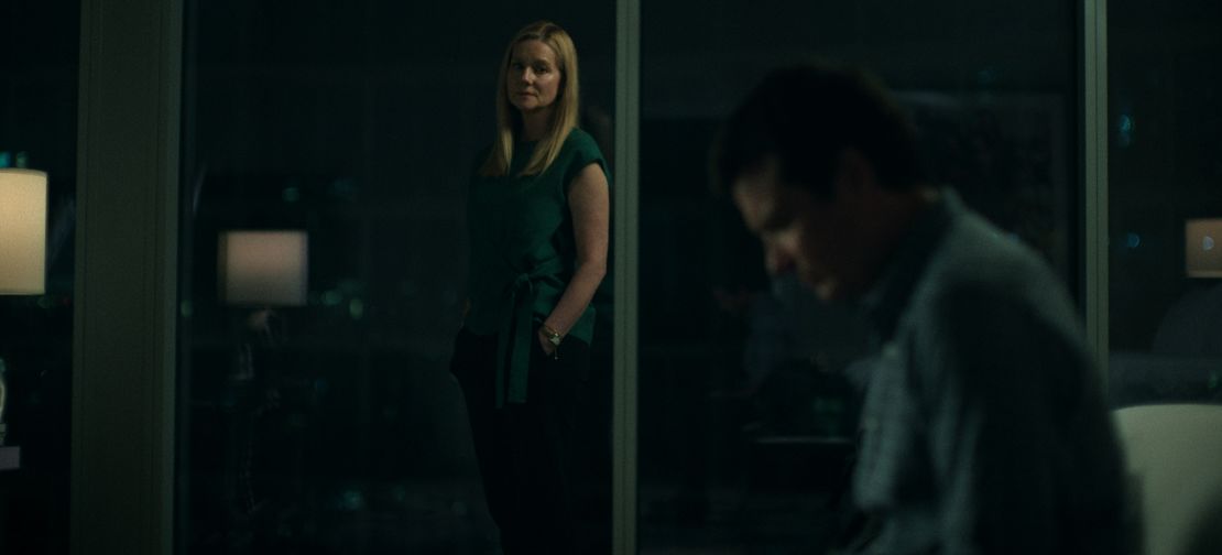 (From left) Laura Linney as Wendy Byrde and Jason Bateman as Marty Byrde are shown in a scene from season four, part two, of "Ozark." 