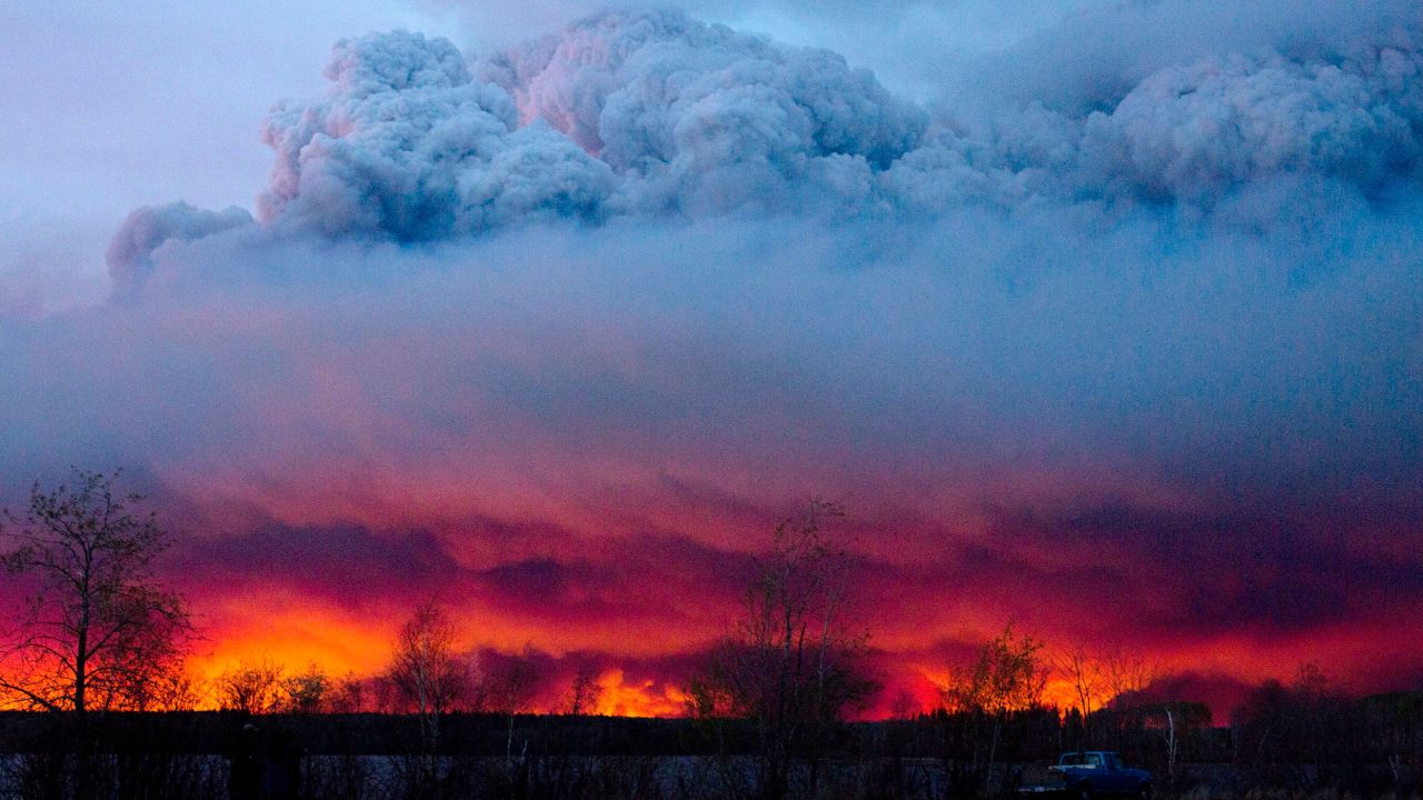 Unseasonably hot temperatures combined with dry conditions have transformed the boreal forest in much of Alberta into a tinder box on May 4, 2016.