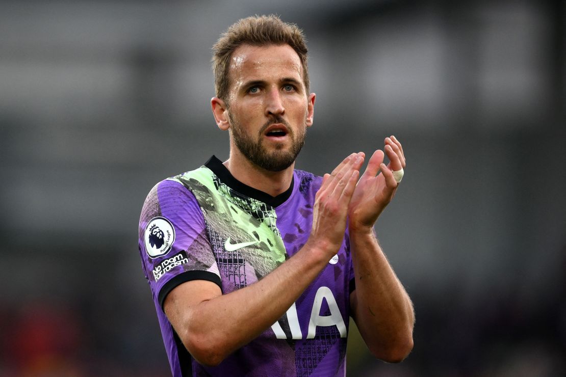 Tottenham Hotspur striker Harry Kane applauds the fans following during the Premier League match against Brentford at the Community Stadium in London on April 23, 2022. Like Bowen, Kane took time to find his feet in the Premier League.