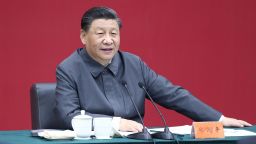 Chinese President Xi Jinping sits down with representatives of teachers and students at a symposium and delivers an important speech during a visit to Renmin University of China in Beijing, capital of China, April 25, 2022. 