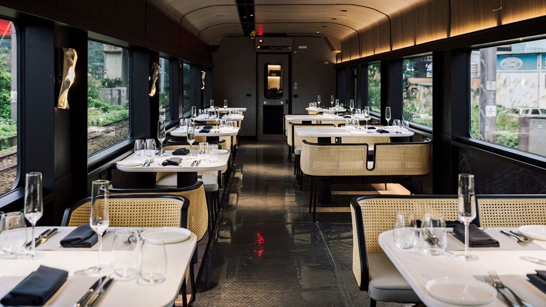 <strong>Taiwan's most beautiful train:</strong> Debuting in March 2022, the Moving Kitchen is Taiwan's first gourmet rail experience. It's the latest addition to The Future, a round-the-island excursion train that launched in 2019. 