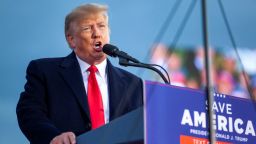 Former U.S. President Donald Trump speaks during his rally in Selma, North Carolina, U.S., April 9, 2022. REUTERS/Erin Siegal McIntyre/File Photo