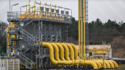 WLOCLAWEK, POLAND - FEBRUARY 19: A view of giant tubes part of one of the physical exit points and compressor gas station of the Yamal--Europe gas pipeline on February 19, 2022 in Wloclawek, Poland. The 4107 kilometer Yamal--Europe pipeline provides 40% of natural gas to Europe, connecting Russians Yamal Peninsula natural gas fields with Poland and Germany, through Belarus. (Photo by Omar Marques/Getty Images)