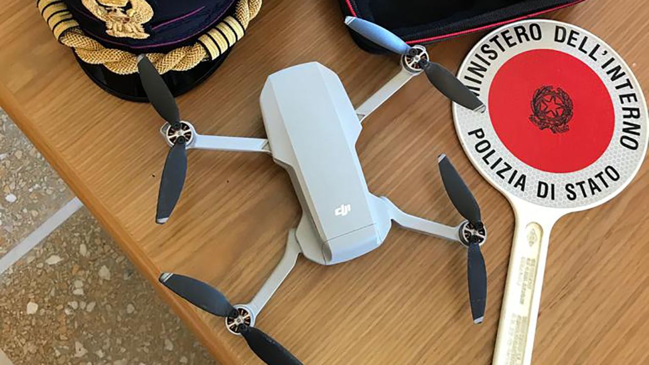 <strong>Confiscated: </strong>This drone was seized by Pisa State Police on April 18.
