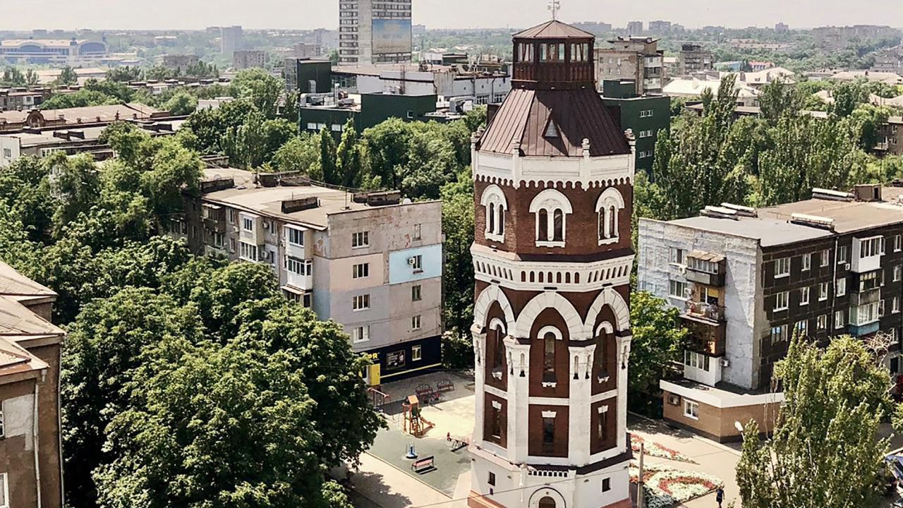 Holovnova used to run tours starting from Mariupol's Old Water Tower near Theater Square.
