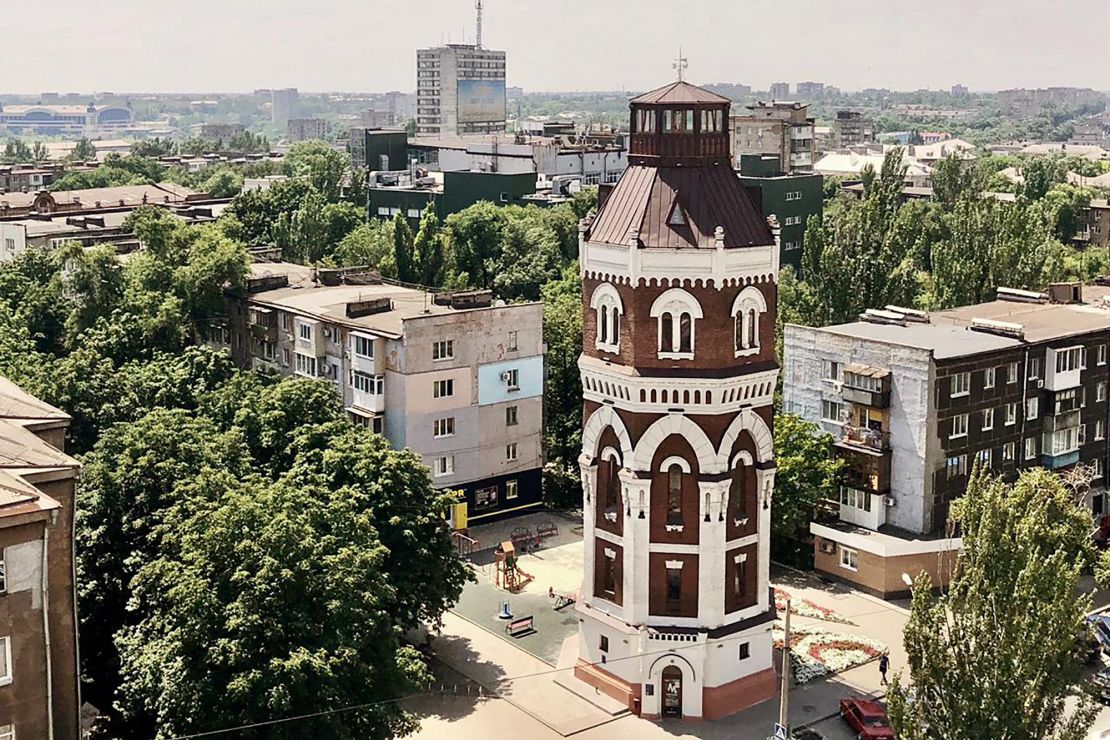 Holovnova used to run tours starting from Mariupol's Old Water Tower near Theater Square.