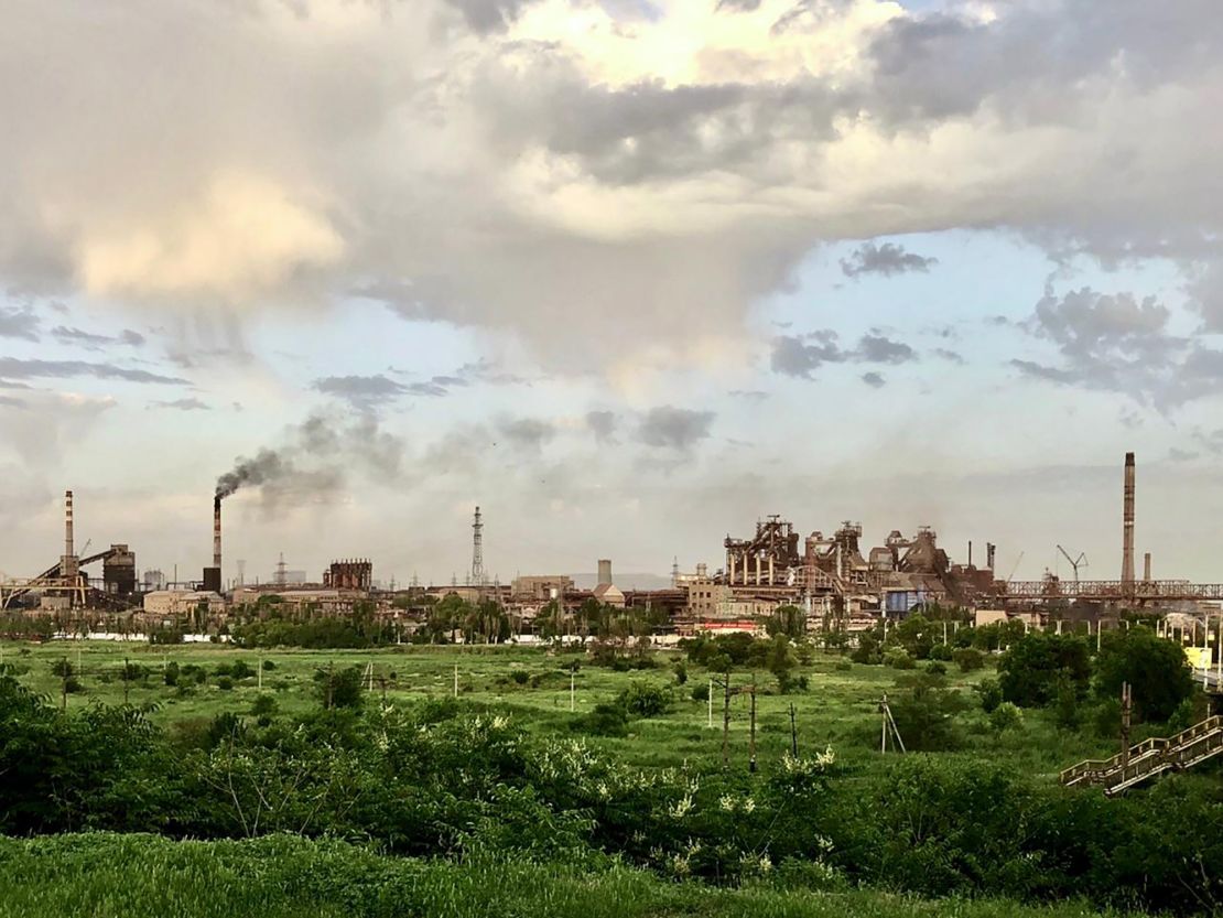 Holonova, a former Mariupol city guide says her favorite spot in the city was this viewpoint looking across to Azovstal. 