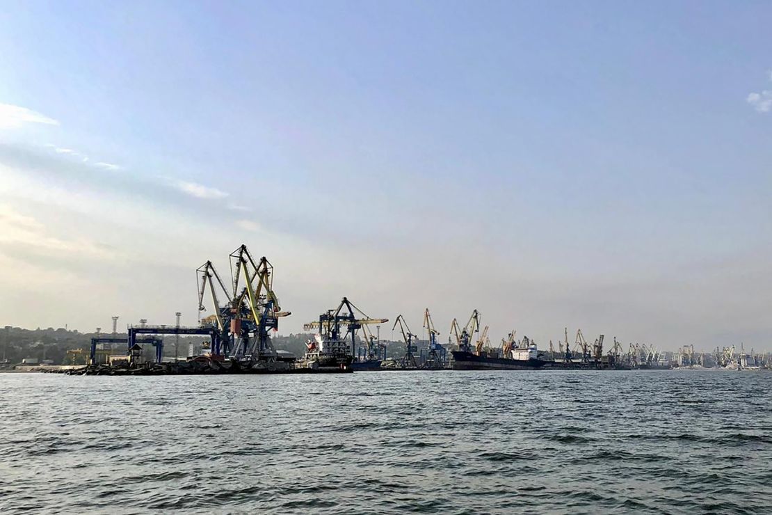 A view of Mariupol's port, taken by Mariupol native Maryna Holovnova last June.