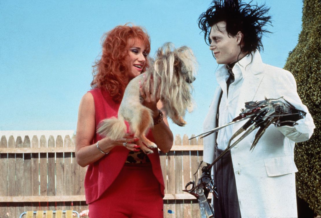 Kathy Baker and Johnny Depp
in "Edward Scissorhands."