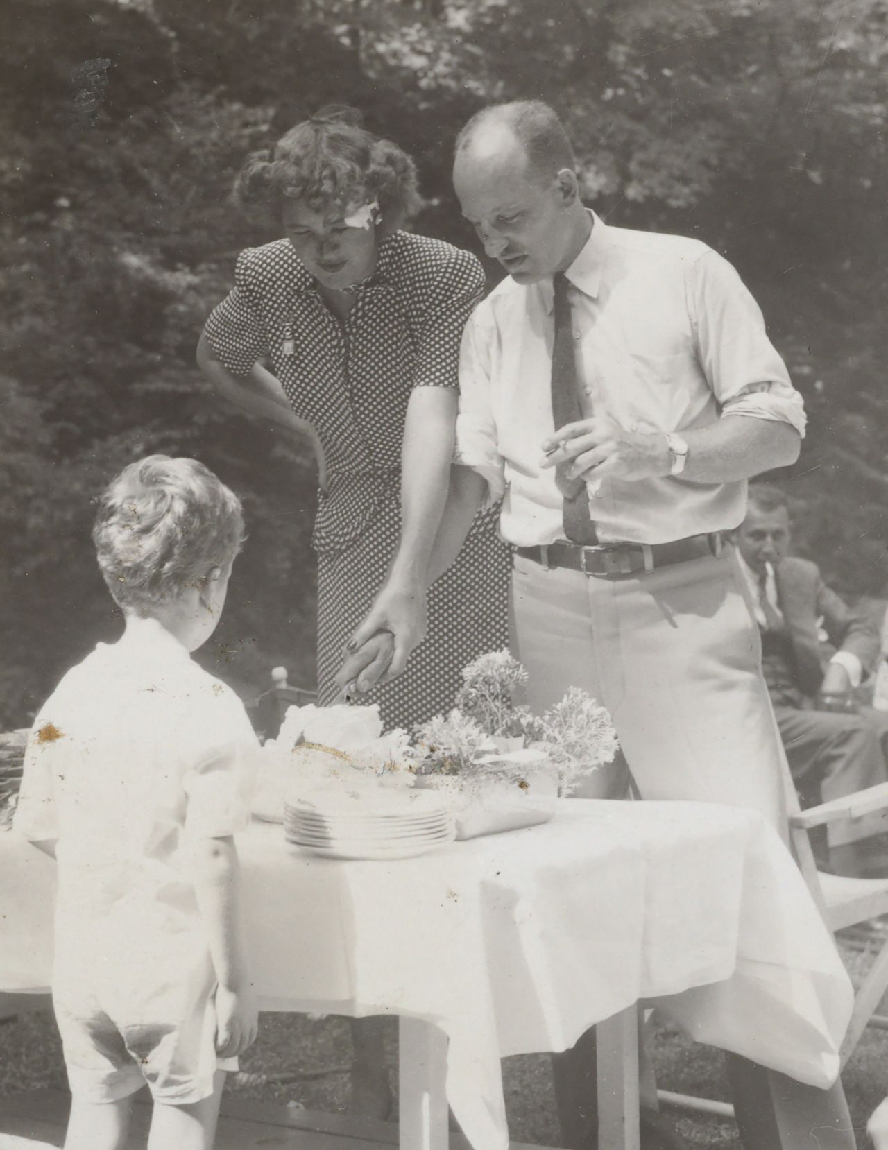 Child with her husband, Paul, on their wedding day in Lumberville, Pennsylvania, in 1946. The couple met in what is now Sri Lanka while serving for the Office of Strategic Services after World War II.