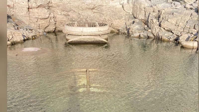 Lake Mead falls to an unprecedented low, exposing one of the reservoir's original water intake valves