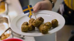 Meatballs are served at an Ikea restaurant in Amsterdam, Netherlands, in March 2013.