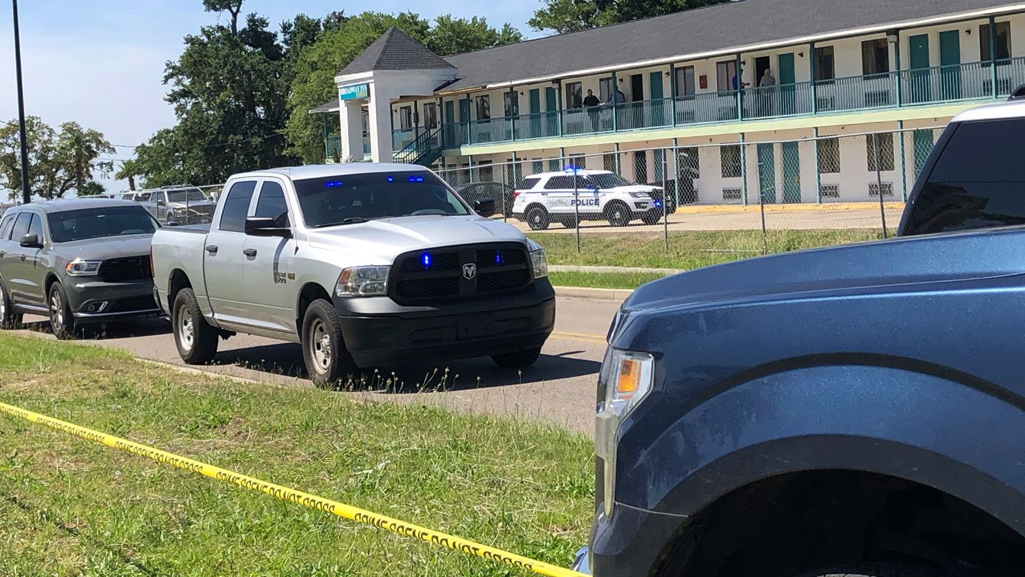 A man shot and killed three people at a Broadway Inn Express in Biloxi, Mississippi, and another man in neighboring Gulfport, police say. 