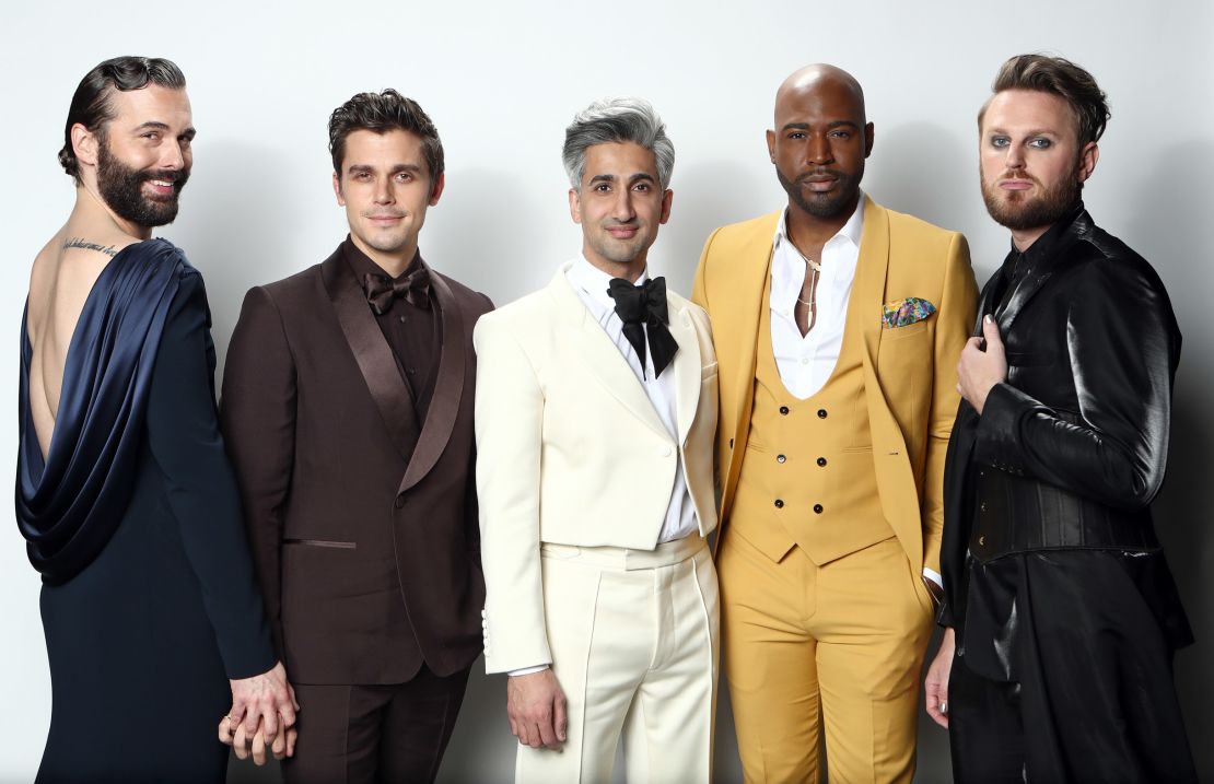 Tan France (center) with the cast of "Queer Eye."