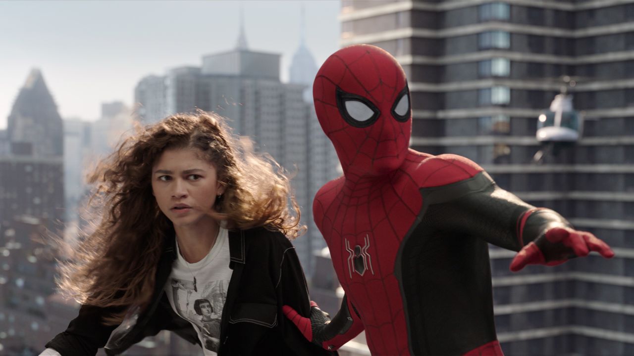 From left: Zendaya and Tom Holland as Spider-Man in the 2021 MCU hit, "Spider-Man: No Way Home."