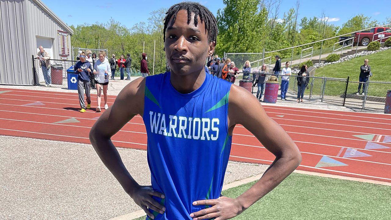 Dyree Williams is pictured in 2021 at his previous school's track competition in Ohio.