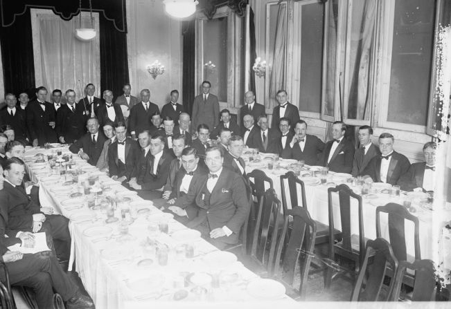 The White House Correspondents' Dinner is held in 1923. It was started two years earlier by the White House Correspondents' Association, the organization of journalists who cover the president. In 1924, Calvin Coolidge became the first president to attend the dinner.