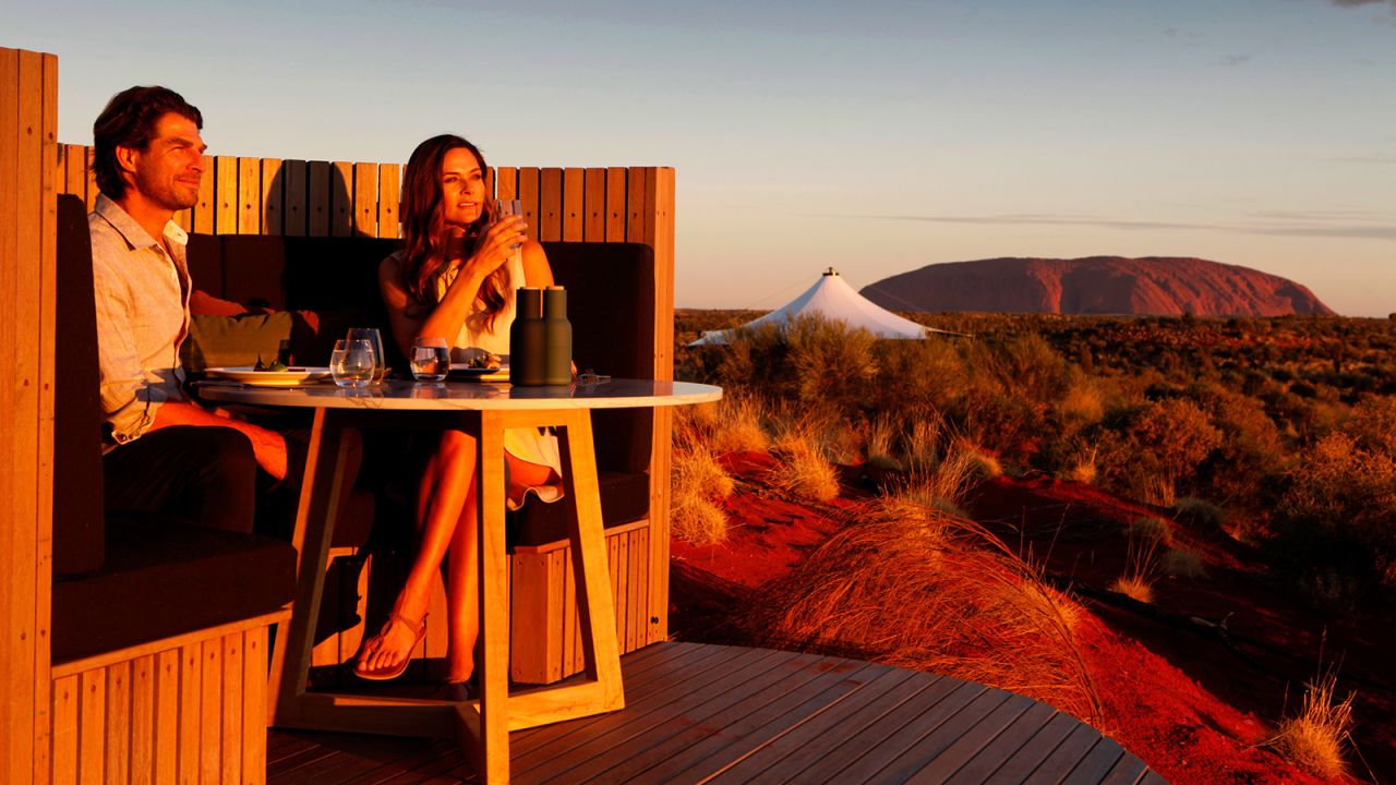 <strong>Uluru, Northern Territory: </strong>Longitude 131° is a luxurious five-star glamping experience that offers guests great views of Uluru. 