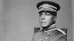 Photograph shows Major Charles Young (1864?-1922)who served in the u.S. Army and was the third African American to graduate from West Point and first to become a colonel. Major Young was awarded the Spingarn Medal in March 1916 for his work in Liberia.