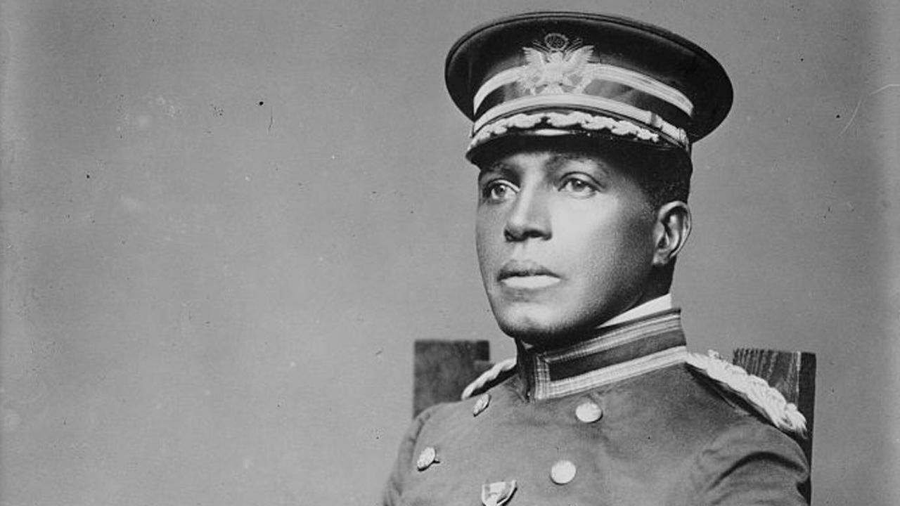 This photograph shows Major Charles Young, who served in the US Army and was the third African American to graduate from West Point and first to become a colonel. On Friday, April 29, he was posthumously promoted to retroactively become the US Army's first brigadier general.