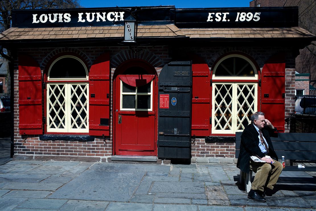 Louis' Lunch, located in New Haven, Connecticut, has been serving hamburgers since 1895. 