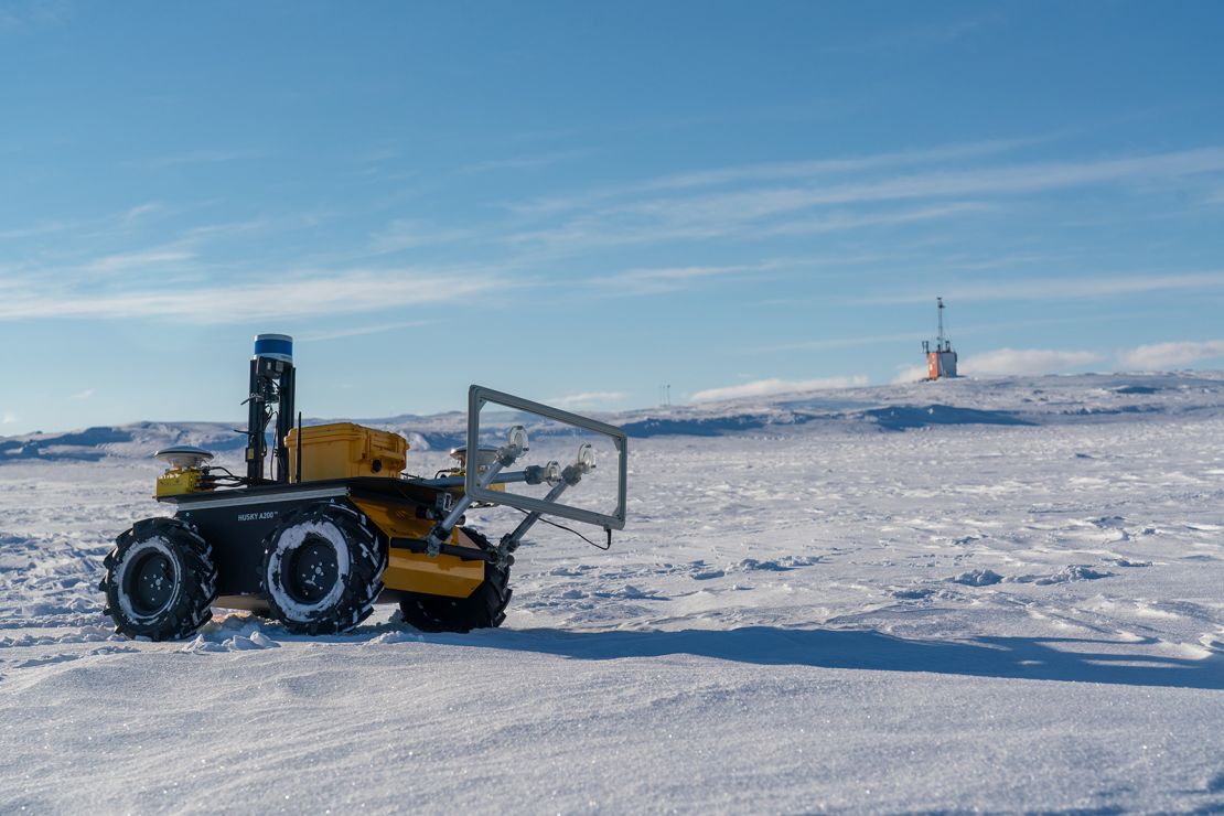 The ECHO rover is shown in front of the Single Penguin Observation & Tracking observatory.