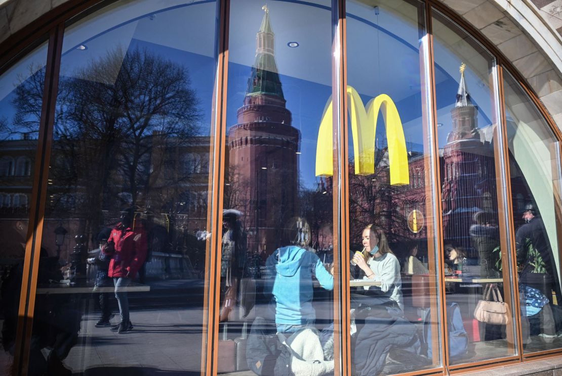 McDonald's said it will likely have to dispose of unused inventory in Russia. 