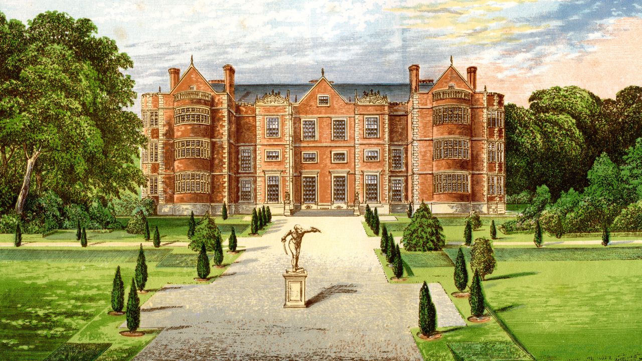 Burton Agnes Hall in Worcestershire, circa 1880. The obsession with a well-manicured lawn began in England and was adopted in the US -- even in places where grass isn't meant to thrive.