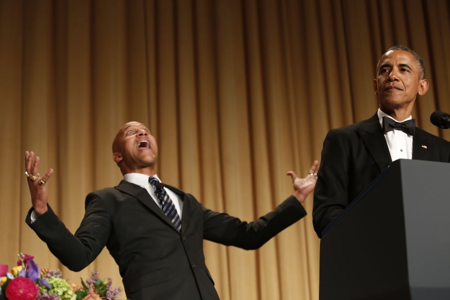 Comedian Keegan-Michael Key plays President Barack Obama's "anger translator" Luther in 2015.