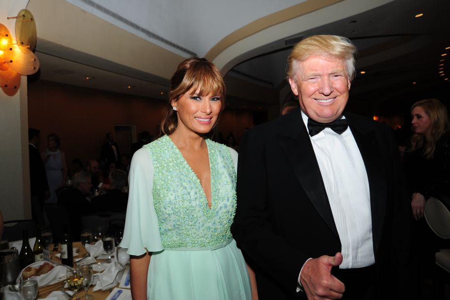 Donald Trump and his wife, Melania, attend the correspondents' dinner in 2015. They didn't attend any of the dinners while he was President.