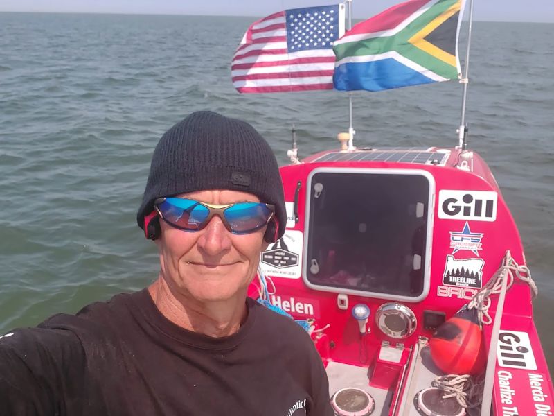 A 61 year old is set to row solo from the US to France. The entire