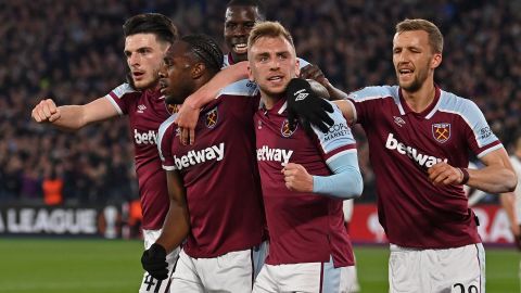 The incident occurred in the stands after Michail Antonio scored for West Ham. 