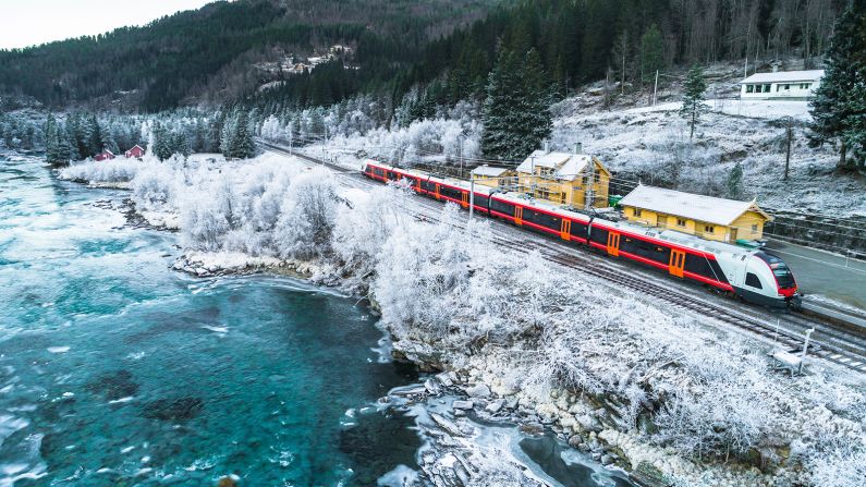 <strong>Oslo-Bergen Railway, Norway: </strong>This 308-mile trip links Norway's two largest cities -- the capital Oslo, and the west coast port of Bergen. The line, completed in 1909, crosses Europe's largest high mountain plateau -- the Hardangervidda. 