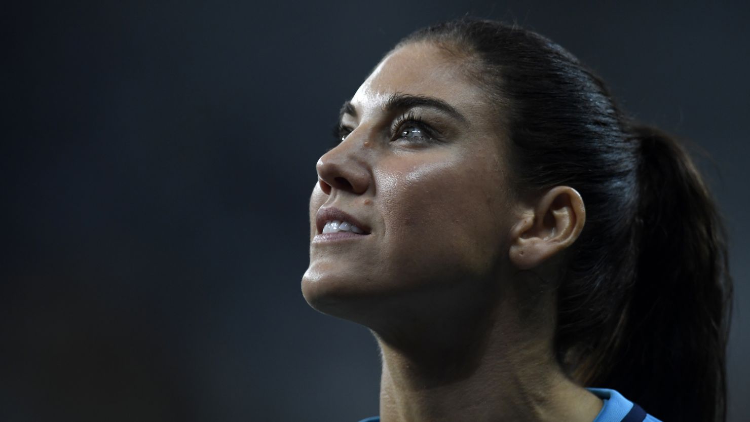 Hope Solo after a US women's national team win at the 2016 Olympics.