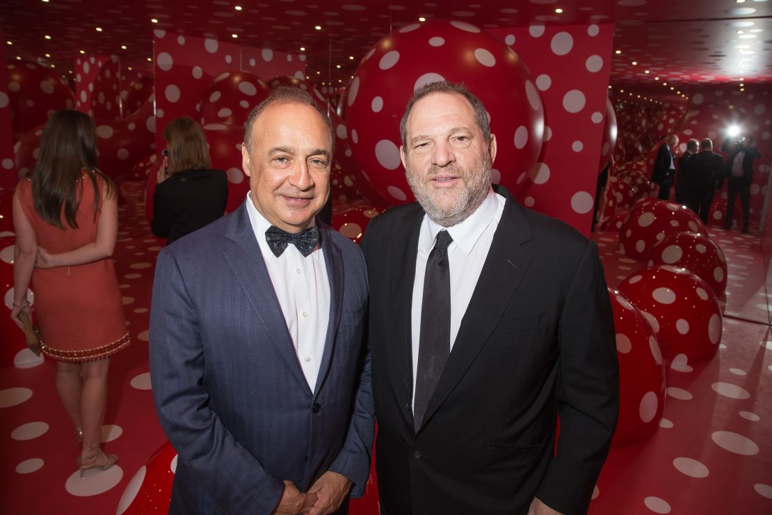 Len Blavatnik and Harvey Weinstein attend a private dinner in Moscow on June 11, 2015.