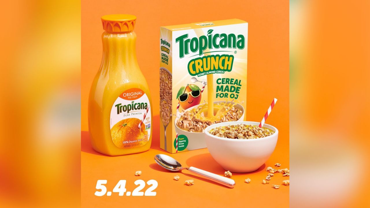 tropicana orange juice cereal crunch trnd