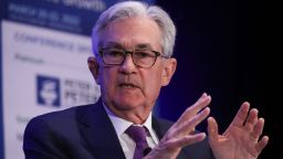 Jerome Powell, Chairman of the U.S. Federal Reserve, attends the National Association of Business Economics (NABE) economic policy conference in Washington, D.C, United States on March 21, 2022. 