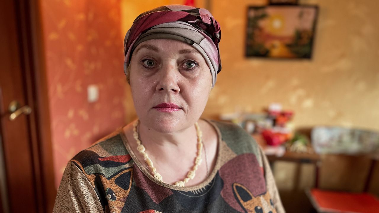Margarita Kiriukhina was hospitalized for 10 days after she was wounded in a Russian cluster munition attack in Kharkiv. 