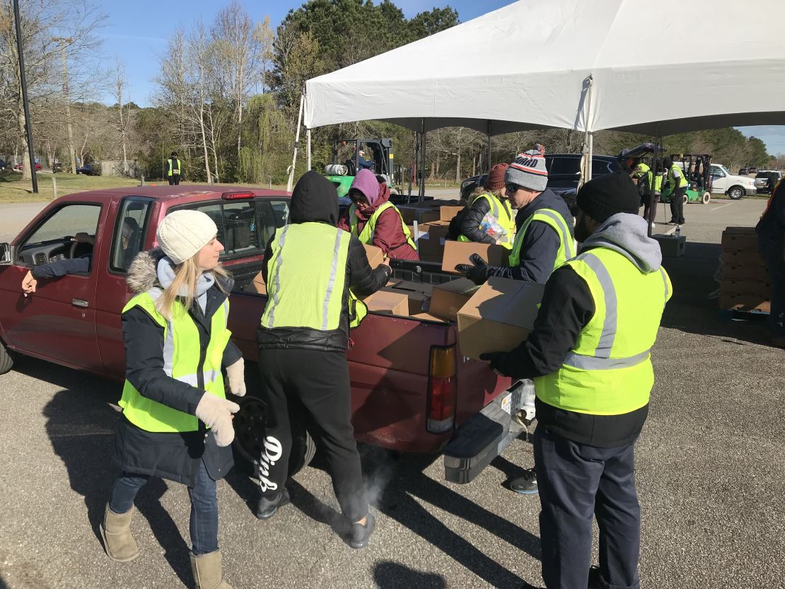 The Foodbank of Southeastern Virginia and the Eastern Shore distributed food to more than 1,500 people at a drive-thru event in late March.