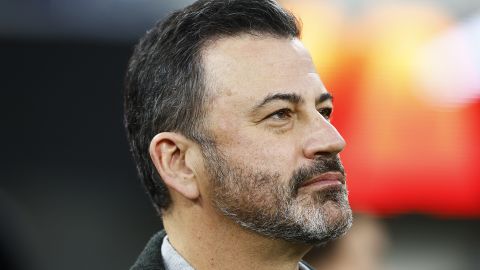 Jimmy Kimmel, seen here in 2021, has announced he has Covid-19 and will not be hosting his late-night show, "Jimmy Kimmel Live!," this week. Comedian Mike Birbiglia will act as guest host.