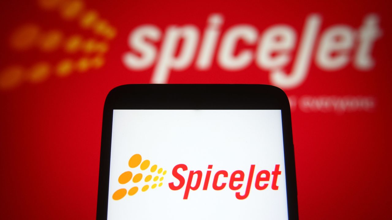 Mandatory Credit: Photo by Pavlo Gonchar/SOPA Images/Shutterstock (12443245f)
In this photo illustration a SpiceJet logo of an Indian airline is seen on a smartphone and a pc screen.
Photo illustration in Ukraine - 13 Sept 2021