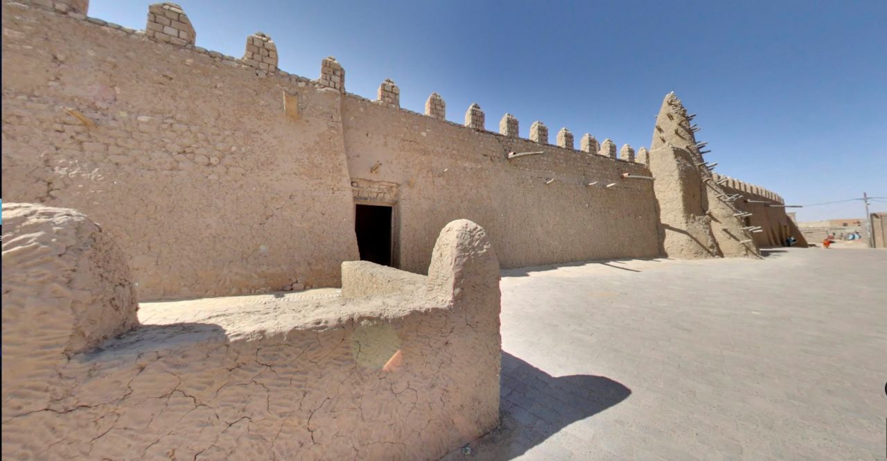 The Djinguereber Mosque in Timbuktu, as captured by Google Street View. Google hopes the new material will help people all over the world to gain a new perspective on Mali's cultural heritage.