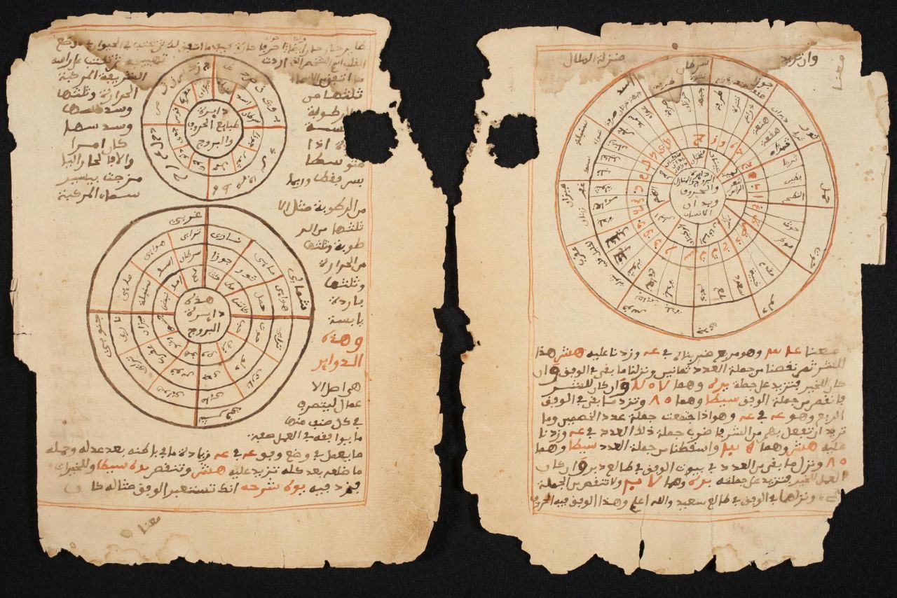 A manuscript from Timbuktu containing detailed astrological maps. Hundreds of thousands of documents residing in the city contain verses of the Quran, scientific writings, law, poetry and cultural history, including everything from black magic to bedroom advice.  