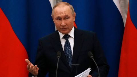Russian President Vladimir Putin pictured on February 7.