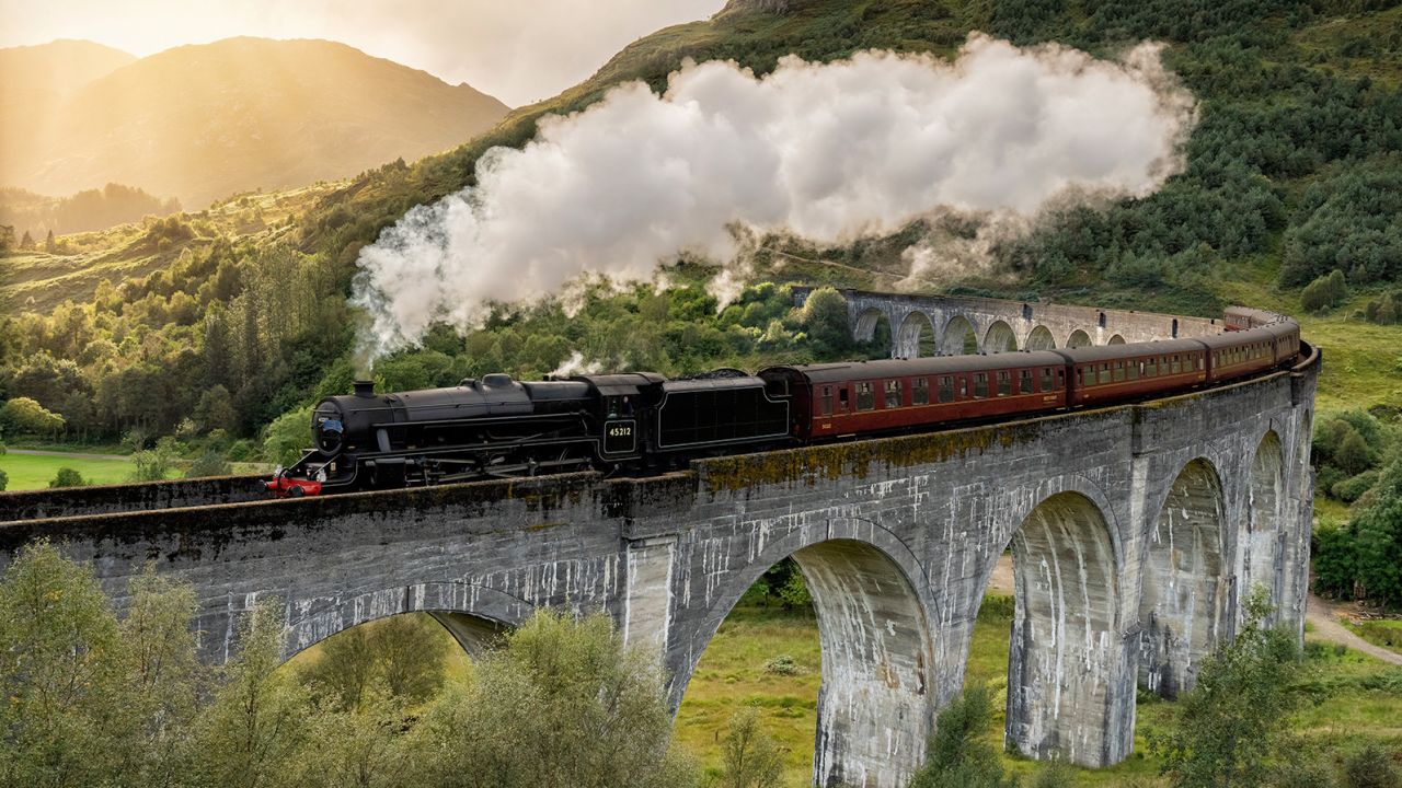 Magic ride: The West Highland Railway Line's Glenfinnan Viaduct appeared in the "Harry Potter" movies.
