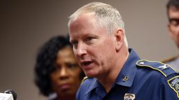 FILE - In this Sept. 19, 2017, file photo, Louisiana State Police Supt. Kevin Reeves speaks at a news conference in Baton Rouge, La. On Tuesday, March 15, 2022, Reeves, the head of the Louisiana State Police at the time of the violent 2019 arrest of Ronald Greene, testified before a legislative panel that has opened an "all-levels" probe into the Black motorists death, saying his conscience is clear that he didn't participate in any kind of cover-up. (AP Photo/Gerald Herbert, File)