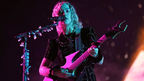 Phoebe Bridgers performs on the Outdoor Theatre stage during the 2022 Coachella Valley Music and Arts Festival in Indio, California on April 22. 