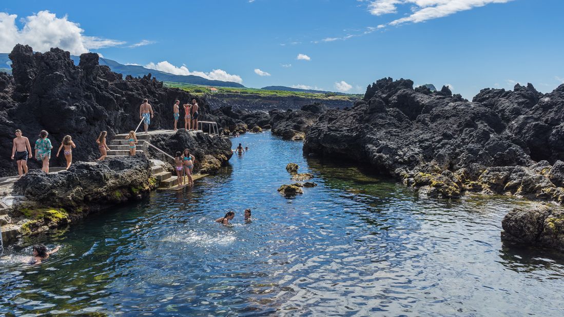 <strong>Terceira: </strong>On Terceira, natural pools formed from lava draw swimmers and sunbathers in Biscoitos. 