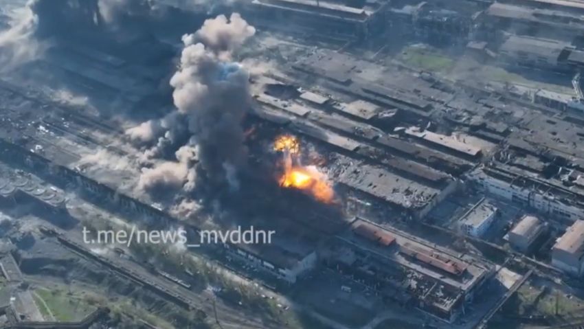 azovstal steel plant explosions mariupol