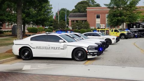 Snellville Police Department cars are seen in this undated file photo. 